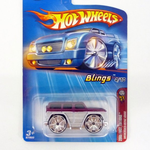 Hot Wheels Mercedes-Benz G500 #034 Blings 4/10 Silver Die-Cast Car 2005 - Picture 1 of 1